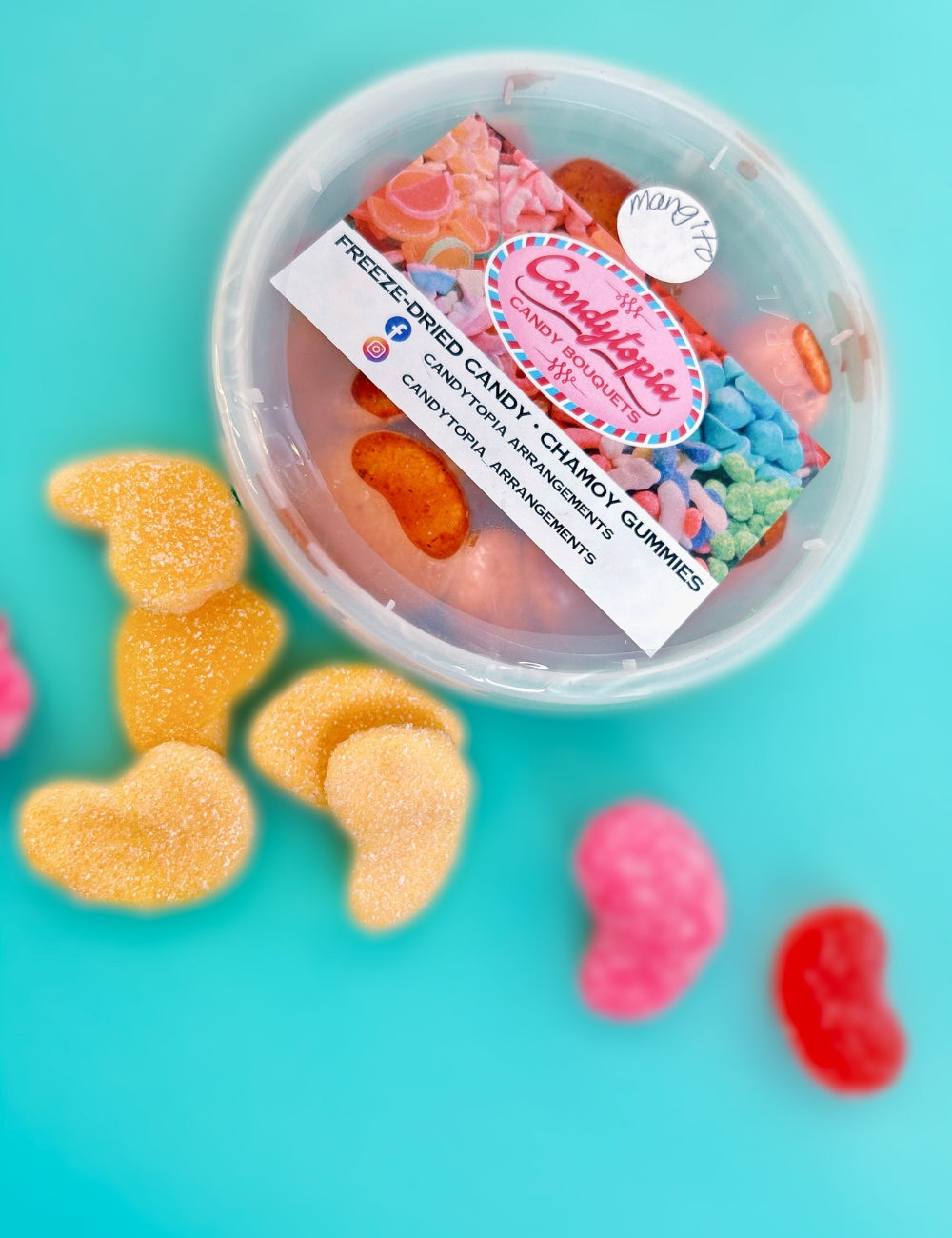 Gomitas Ácidas De Mango Bañadas En Chamoy