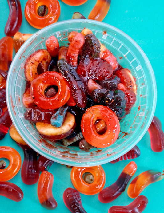 Gomitas Mixtas Cubiertas de Chamoy